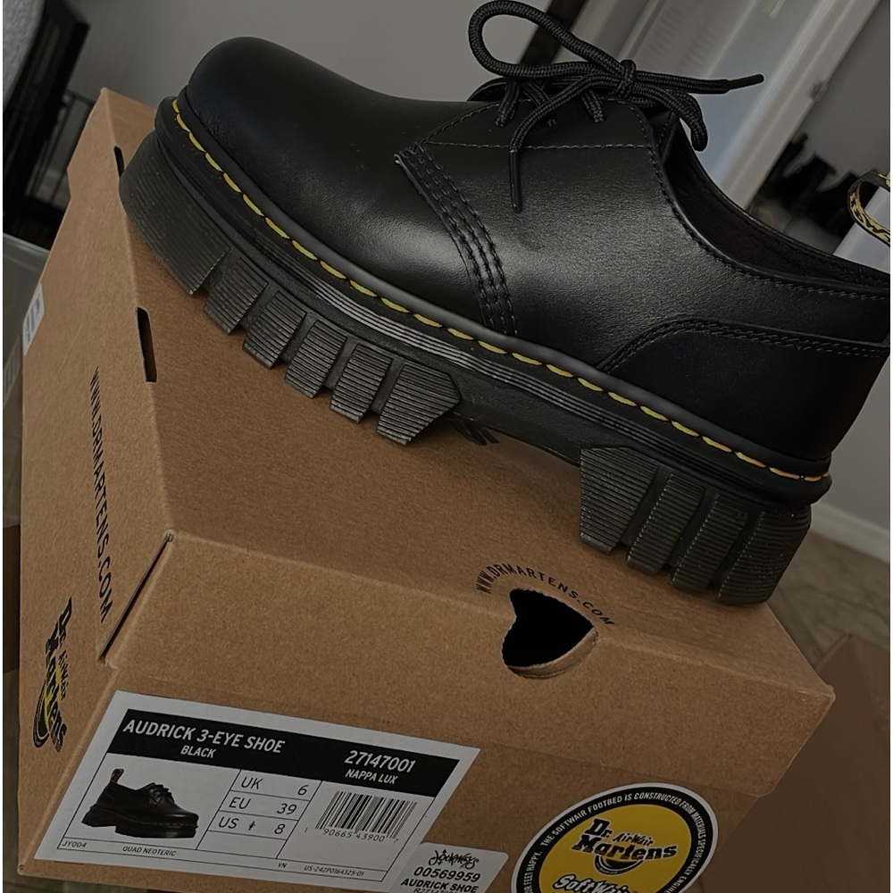 BRAND NEW Dr. Martens Nappa Leather Platform Shoes